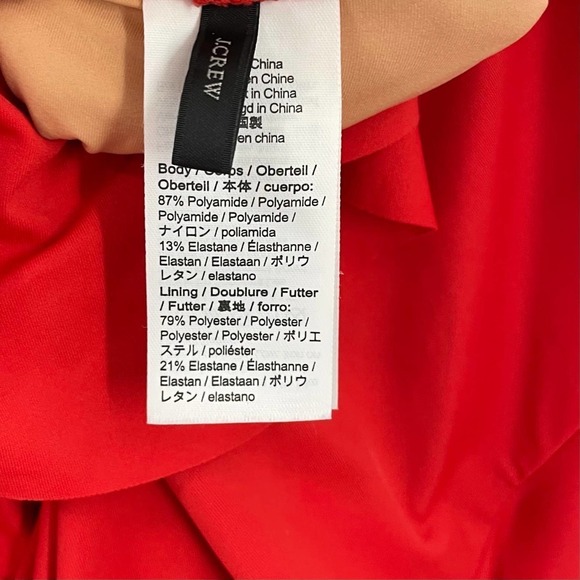 J. Crew 24 Ruffle Scoopback One Piece Swimsuit Red AK952 - Picture 4 of 7